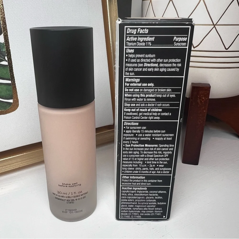 bareMinerals Original Pure Serum Foundation - Fair Cool 1 - NEW